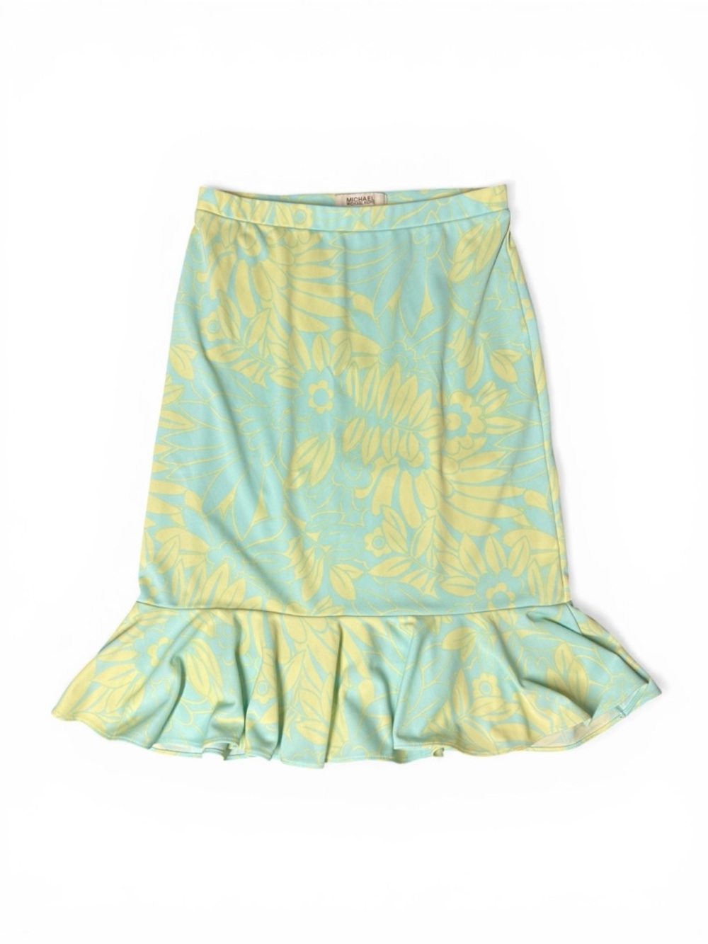 Excellent Condition Michael Kors Ruffle Stretch Skirt Floral Spring - 2